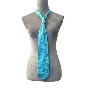 Andrews Ties Men's Blue Paisley Silk Necktie Formal Wedding Business Office